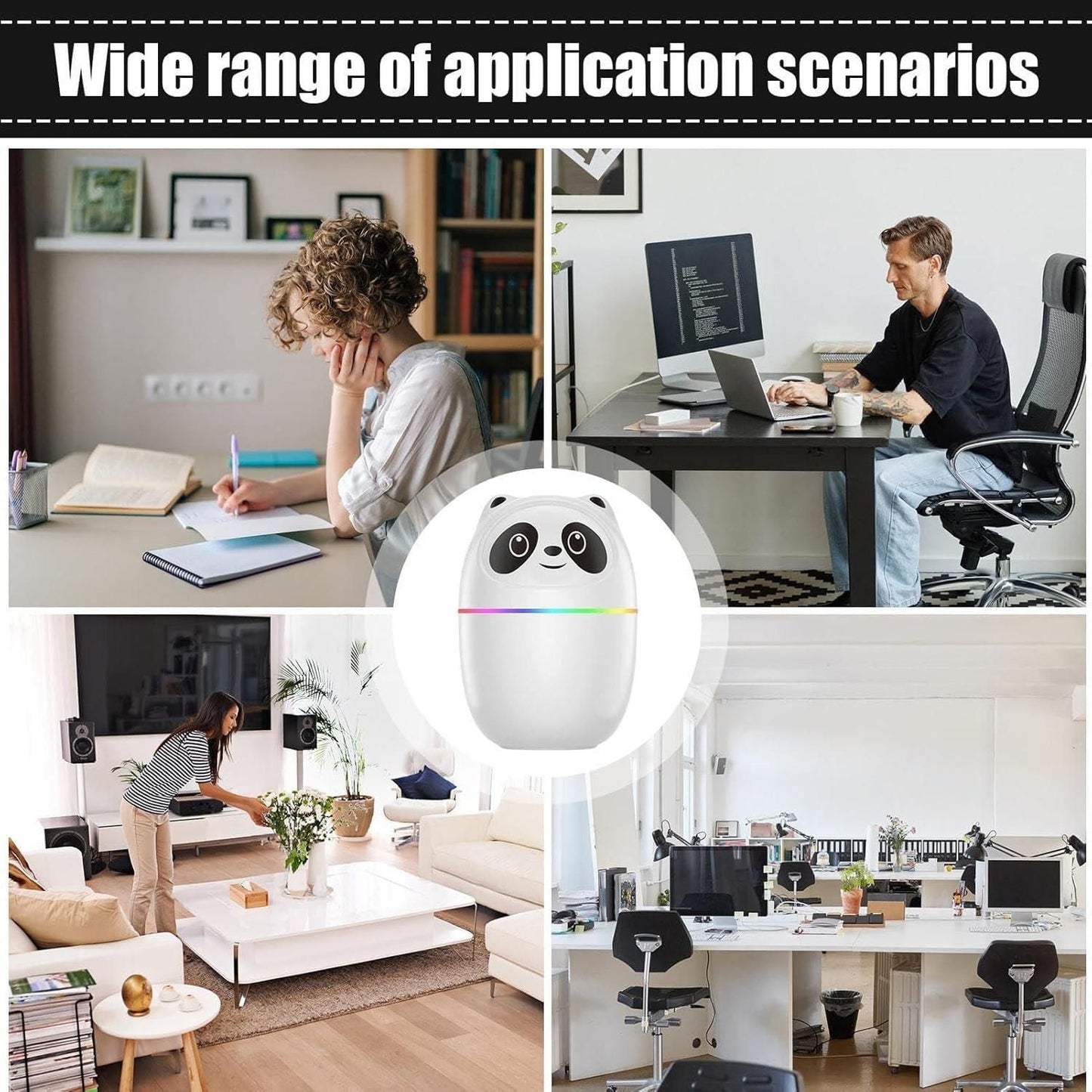 Mini Cute Panda Cool Mist Humidifier