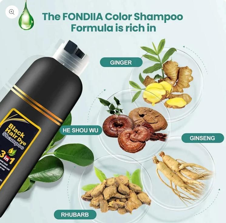 Herbal Instant Black Hair Shampoo – Grey Coverage + Shine Boost (2 Bottles)