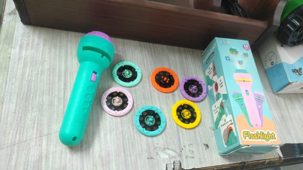 Slide Flashlight Torch Education Learning-Kids Toy