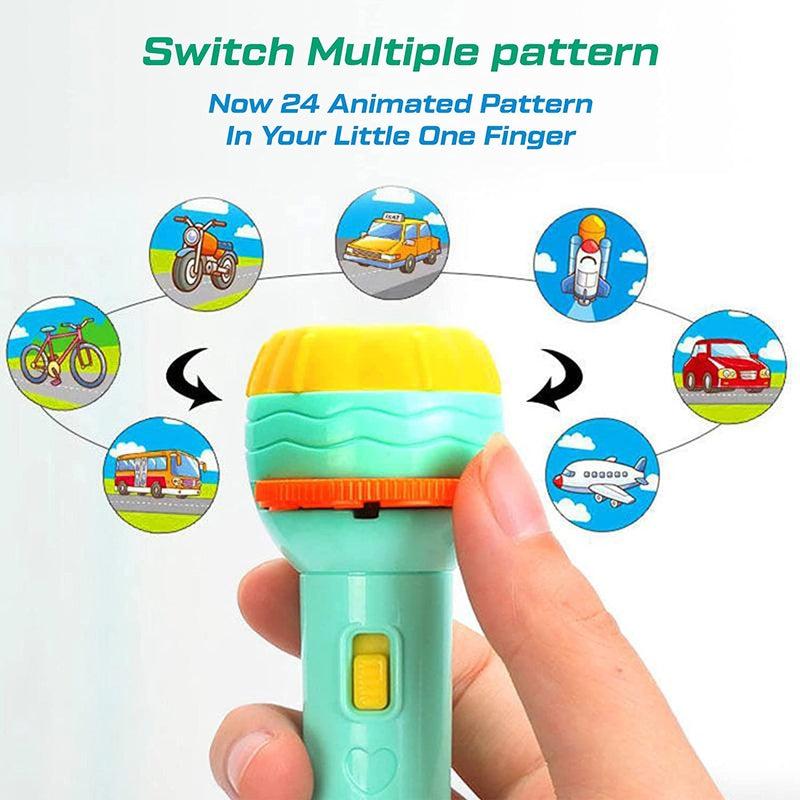 Slide Flashlight Torch Education Learning-Kids Toy